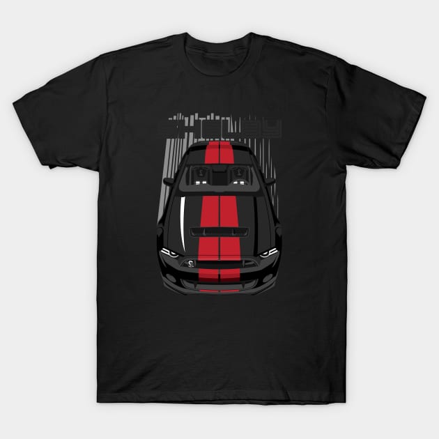 Shelby GT500 S197 - Black & Red T-Shirt by V8social